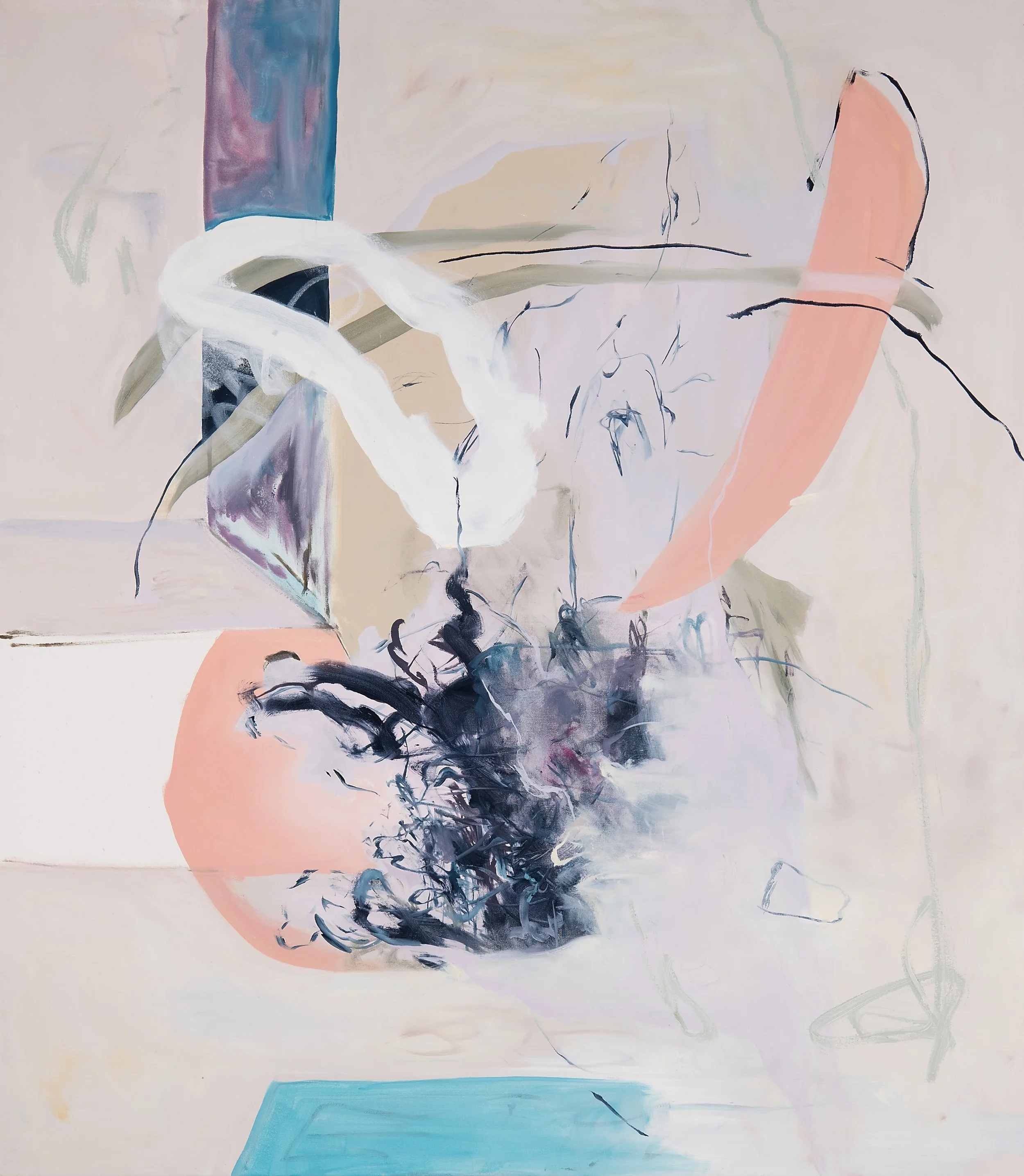   In Spite of It All   Oil on canvas  48 x 42 in.   May be hung vertically or horizontally     Click to Inquire   
