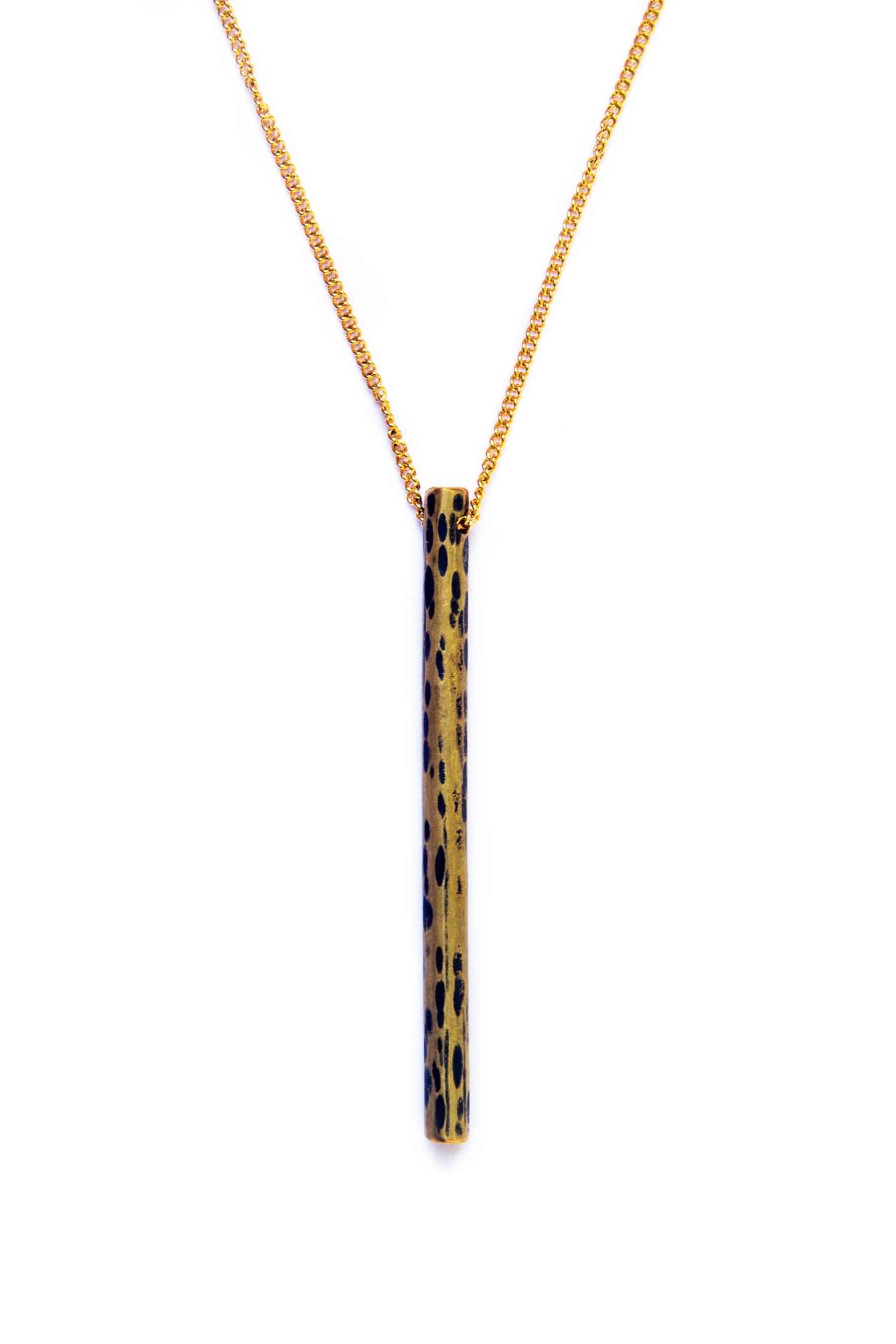Black and Gold Bar Necklace