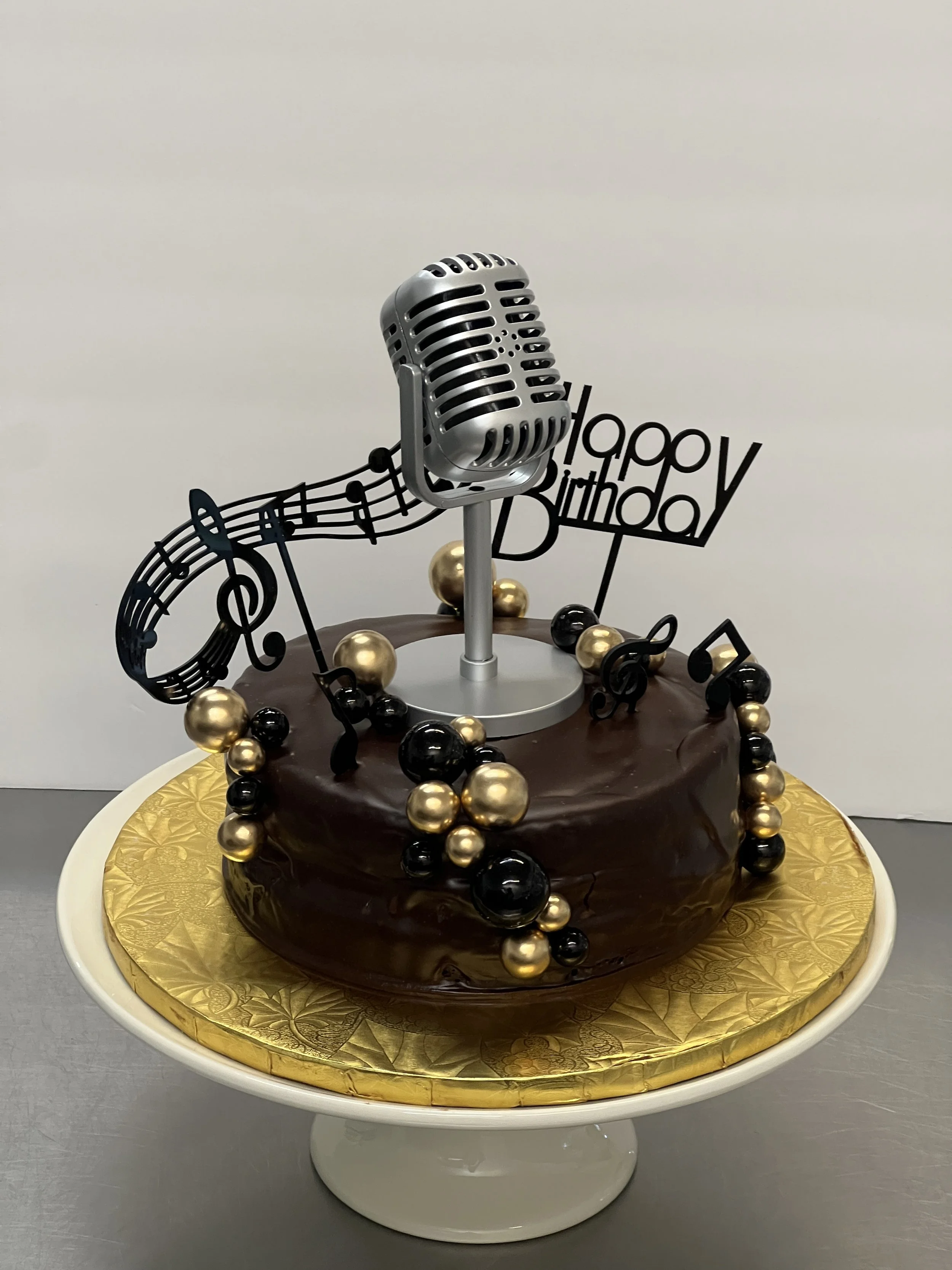 Music Microphone Birthday Cake