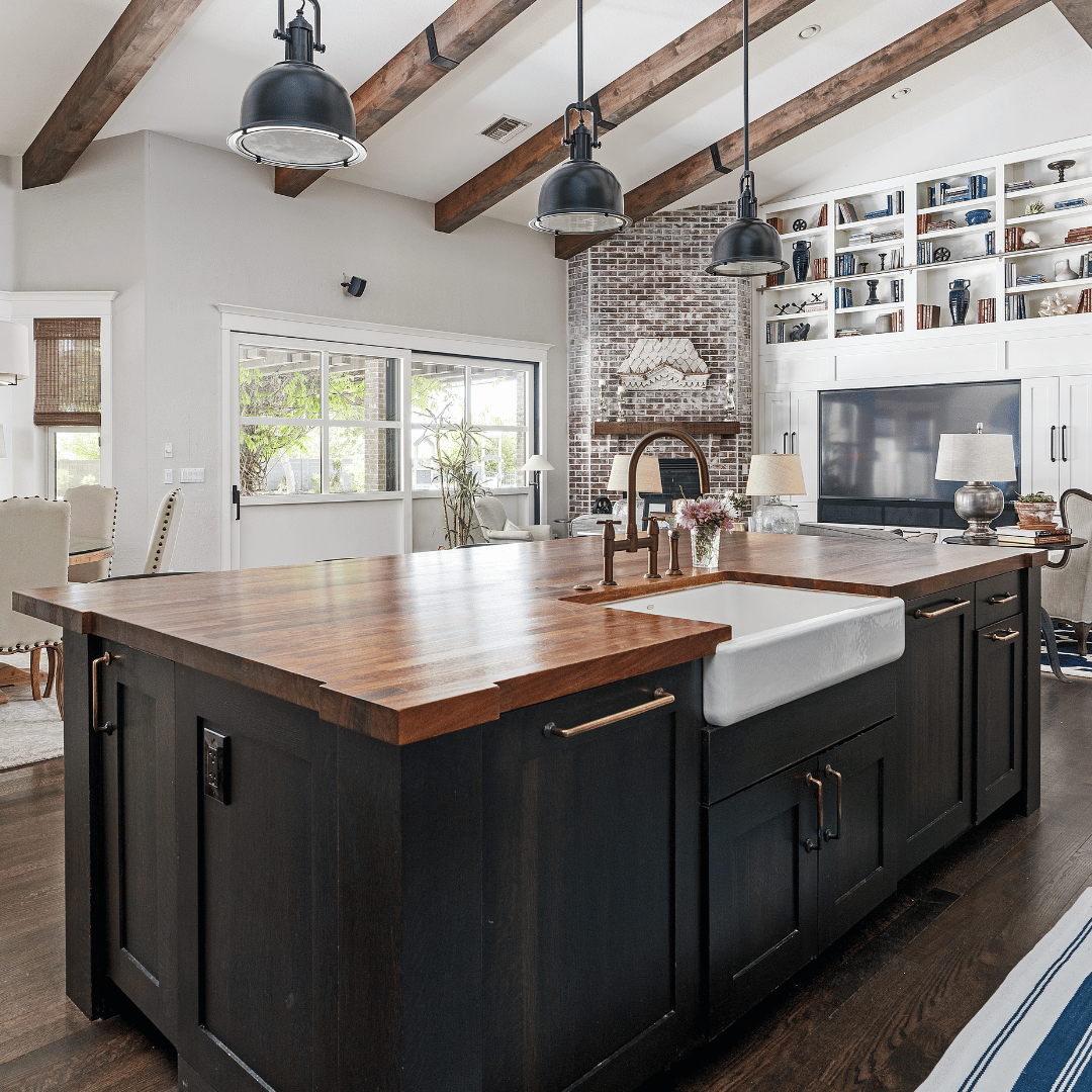 open plan efficient kitchen design