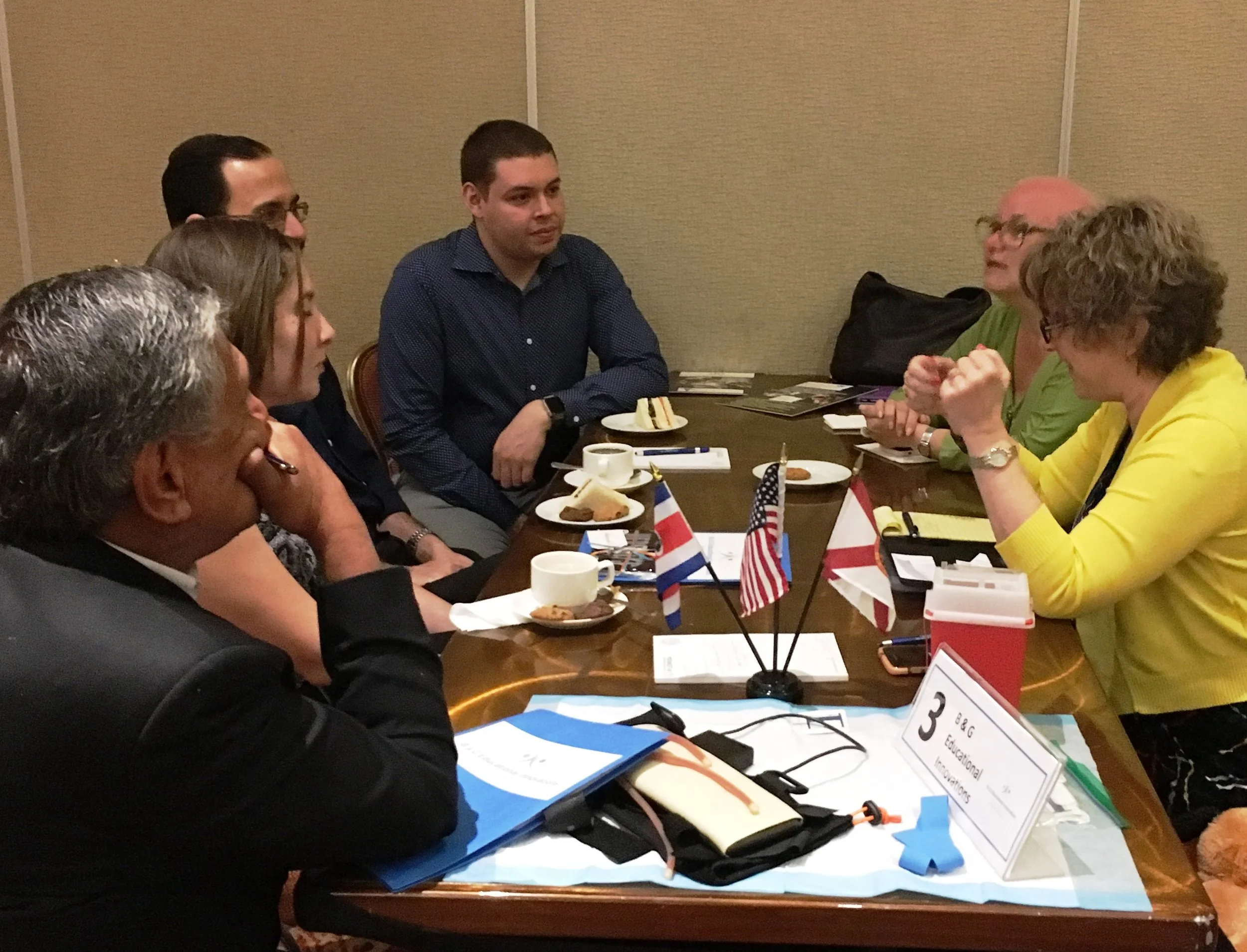 E.Benson, CEO, B & G Educational Innovations, meeting with Physicians and Adminstrators from UCIMED, San Jose, Costa Rica