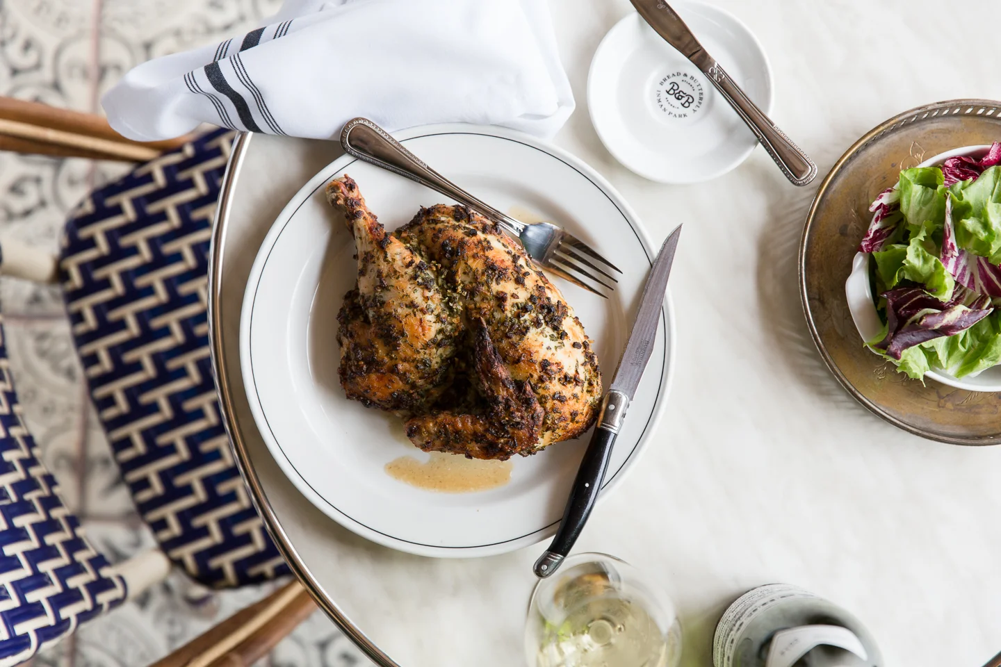 Bread and Butterfly's roasted chicken with créme fraîche and herbs. Photo courtesy of Bread and Butterfly. Photo by Amy Sinclair