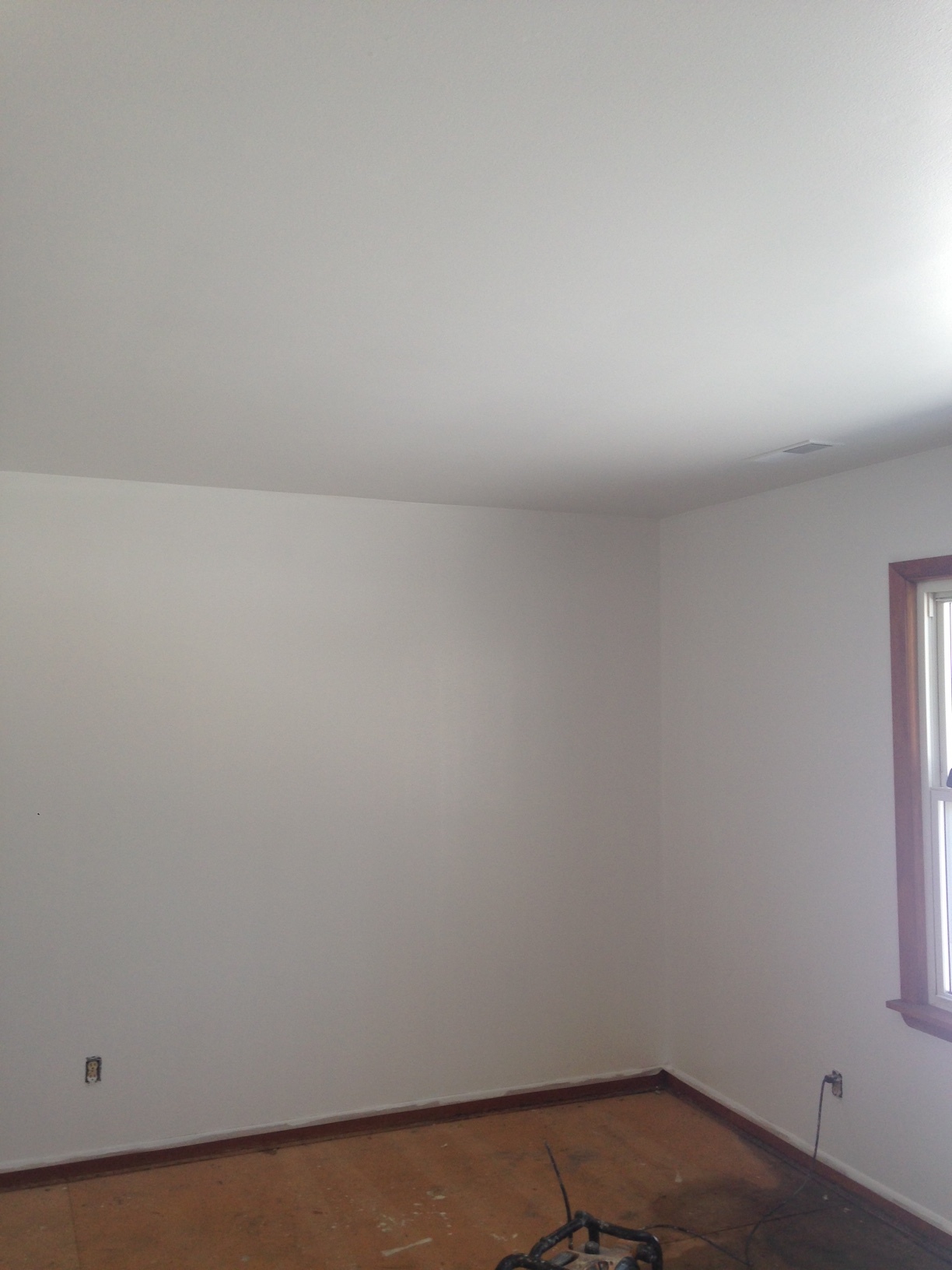 AFTER: PURE WHITE WALLS AND CEILING AND YOU CAN IMAGINE THE IMPROVEMENT IN THE SMELL AS WELL.
