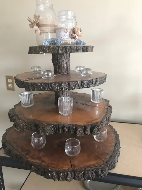 Rustic Wood Cupcake Stand