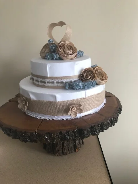 Rustic Wood Cake Stand