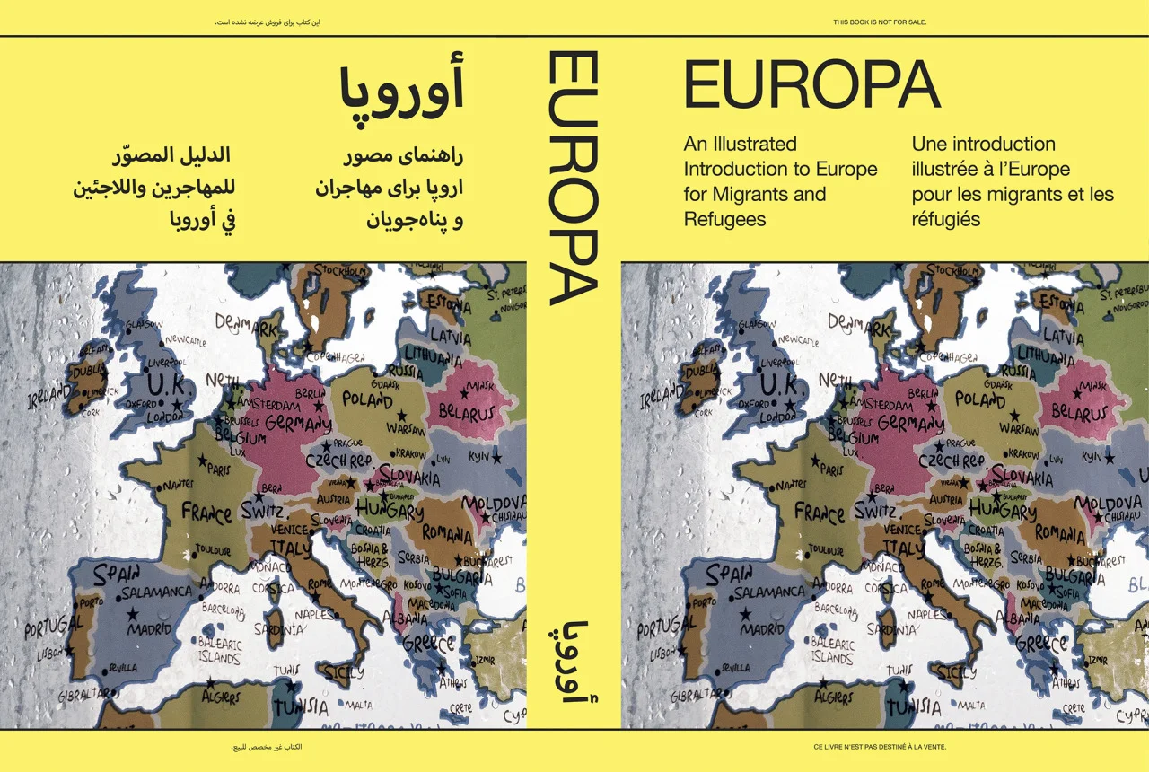 Cover of Thomas Dworzak’s “Europa: An Illustrated Introduction to Europe for Migrants and Refugees.” 