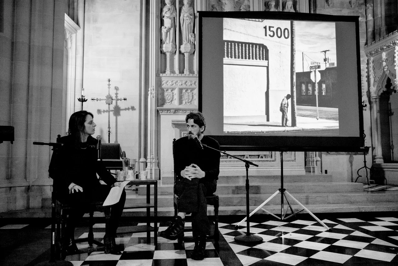 Matt Black and Alissa Quart in conversation. Photo by MF Fellow Jasper Briggs.
