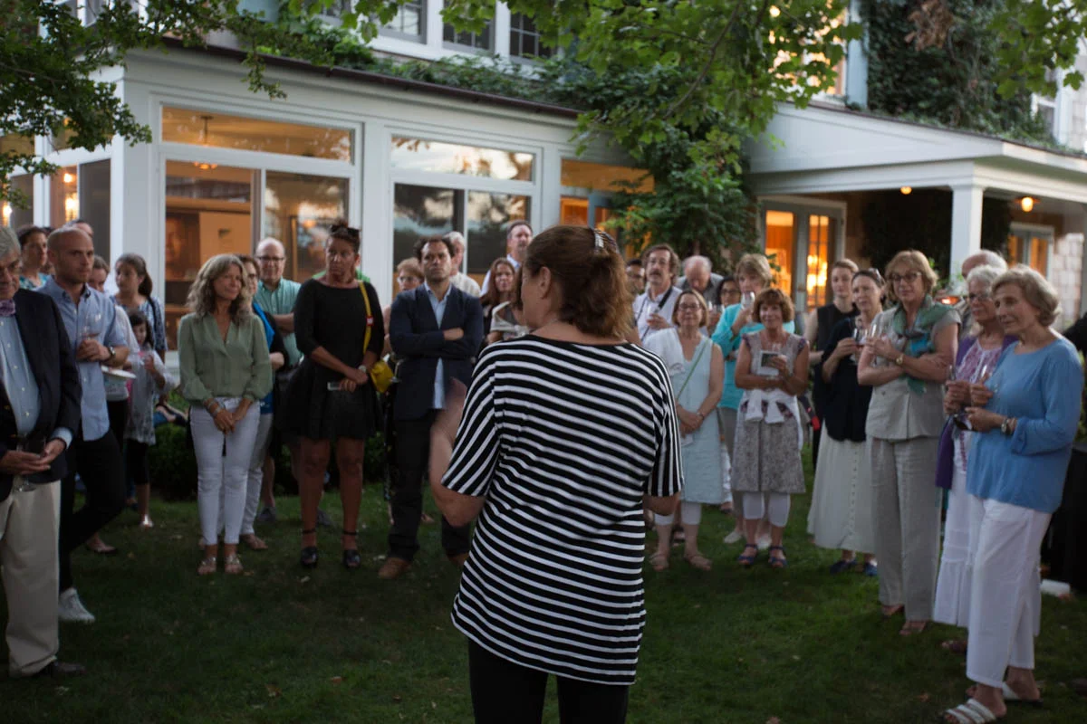 A summer evening salon in the Hamptons
