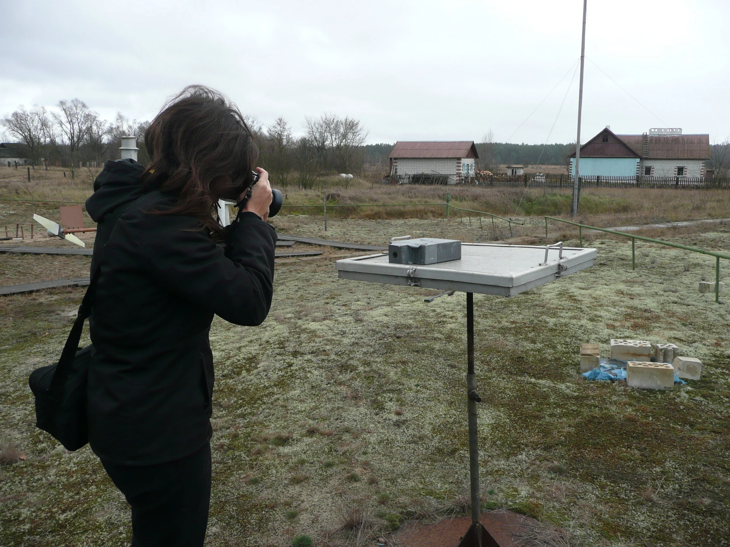 Alice Miceli in the Chernobyl Exclusion Zone. Photo by Edmund Lengfelder.