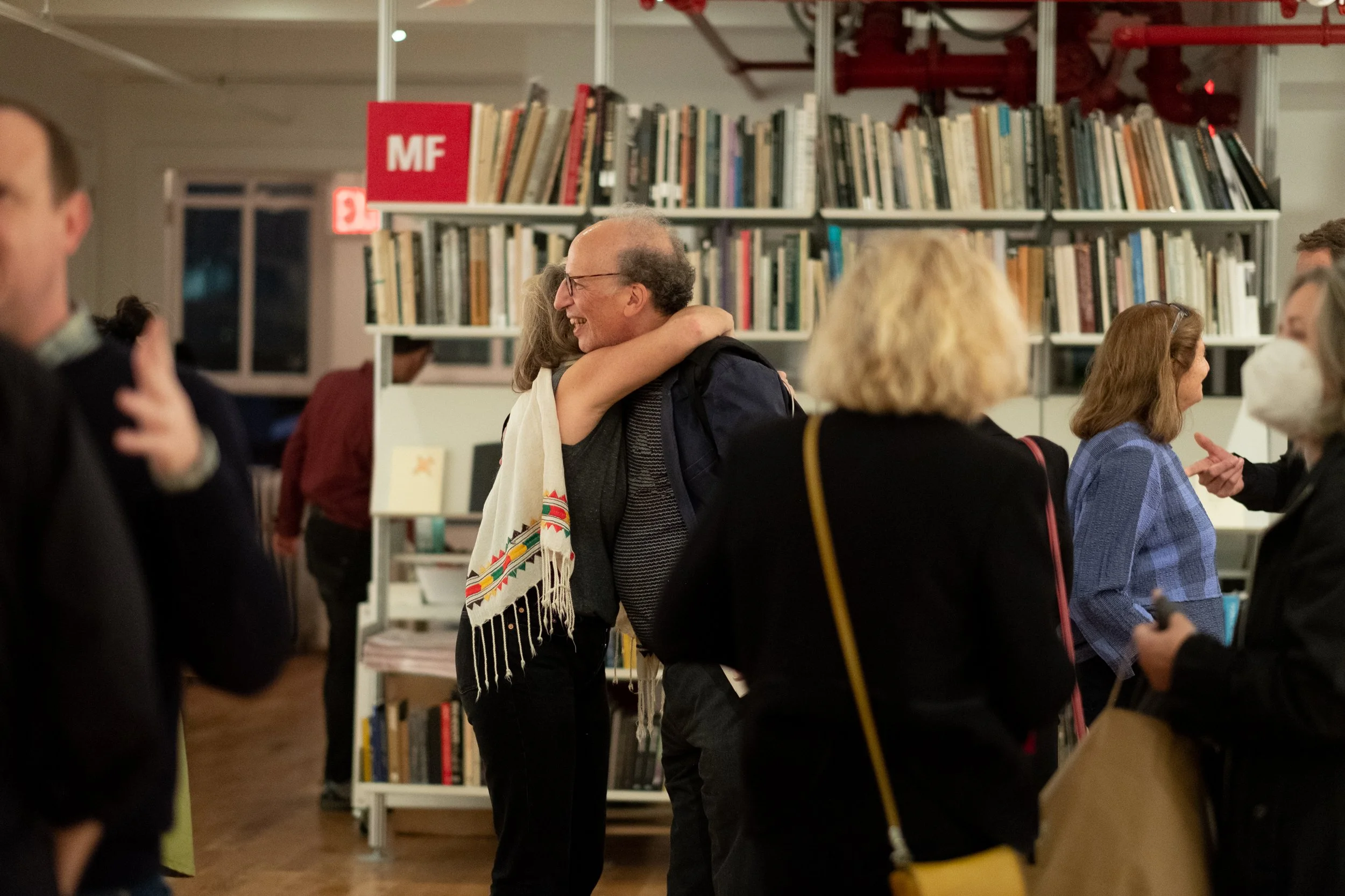  ADPP program coordinator Jessica Murray and Fred Ritchin at the Magnum Foundation. 