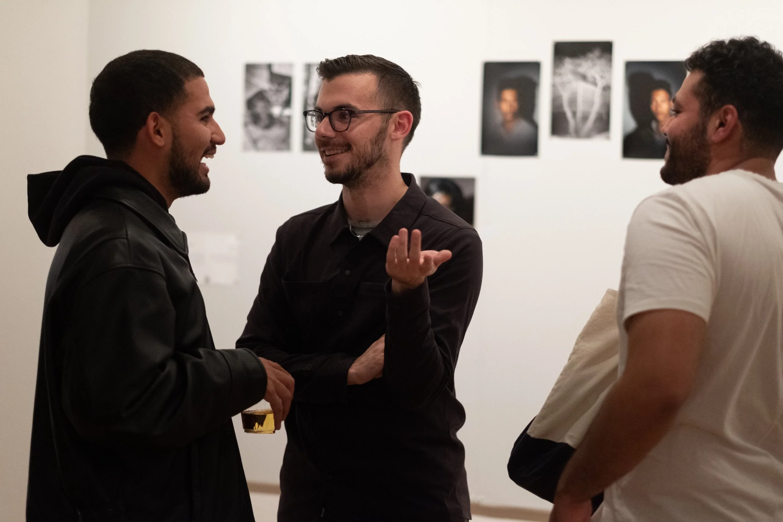  Steven Molina Contreras, Evan Walsh, and ADPP alum Ahmed Gaber at the Magnum Foundation.  