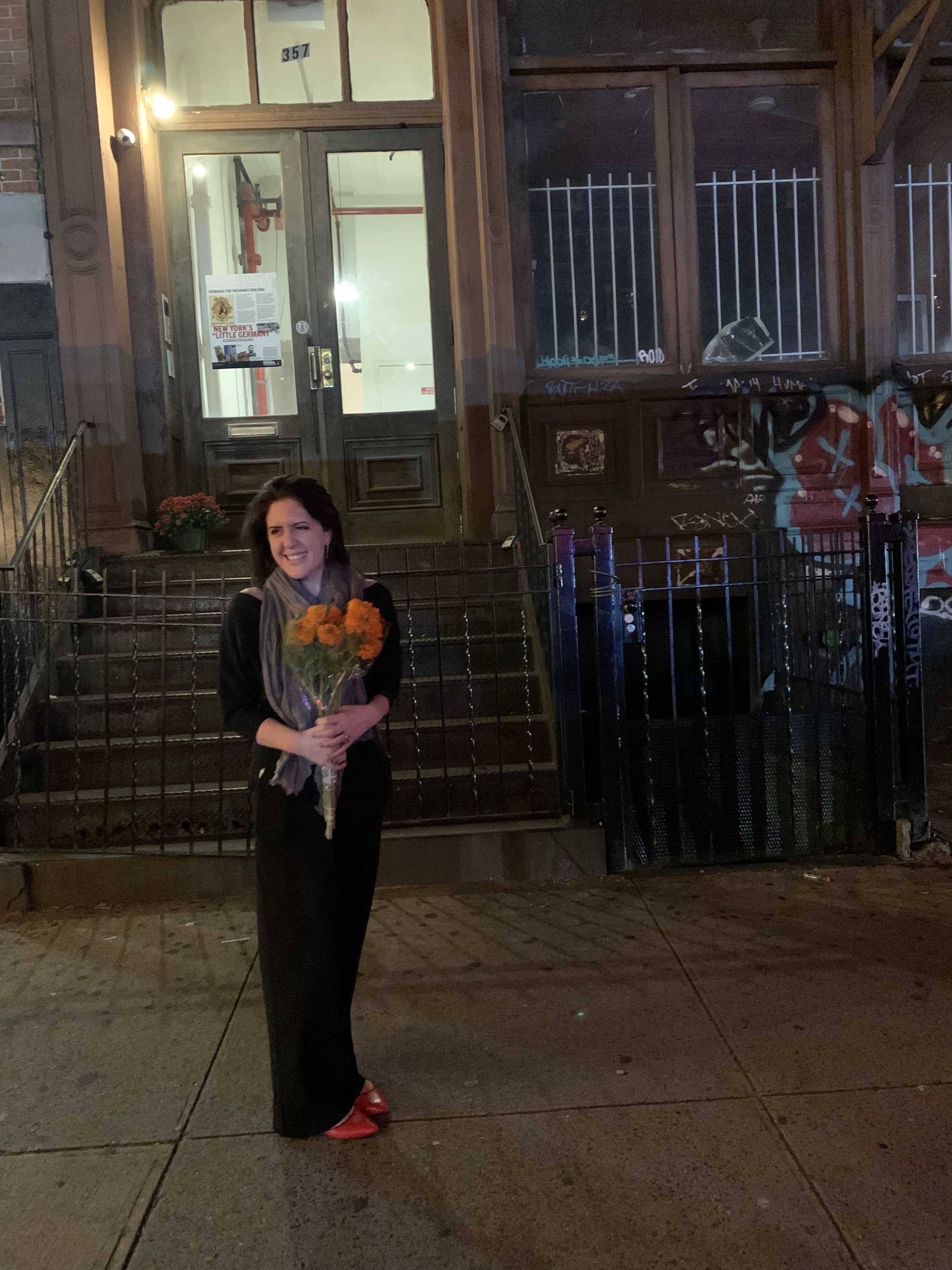 Curator Rola Khayyat after the Magnum Foundation opening.