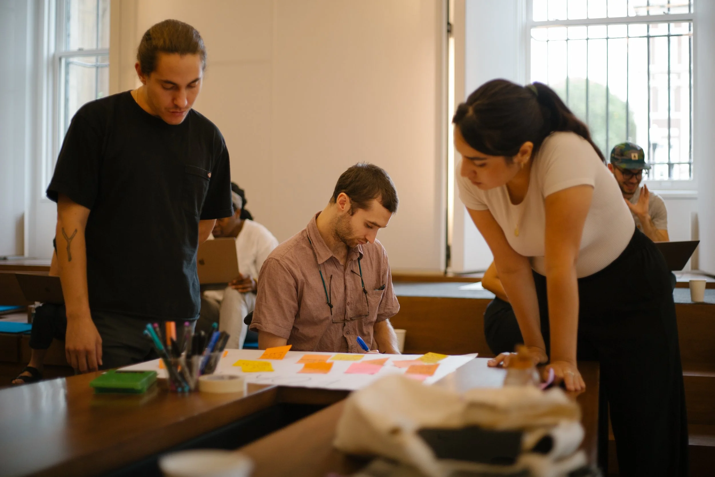  L to R: Christopher Gregory-Rivera, Nolan Trowe, and Andrea Carrillo Iglesias. Photo by Irynka Hromotska. 