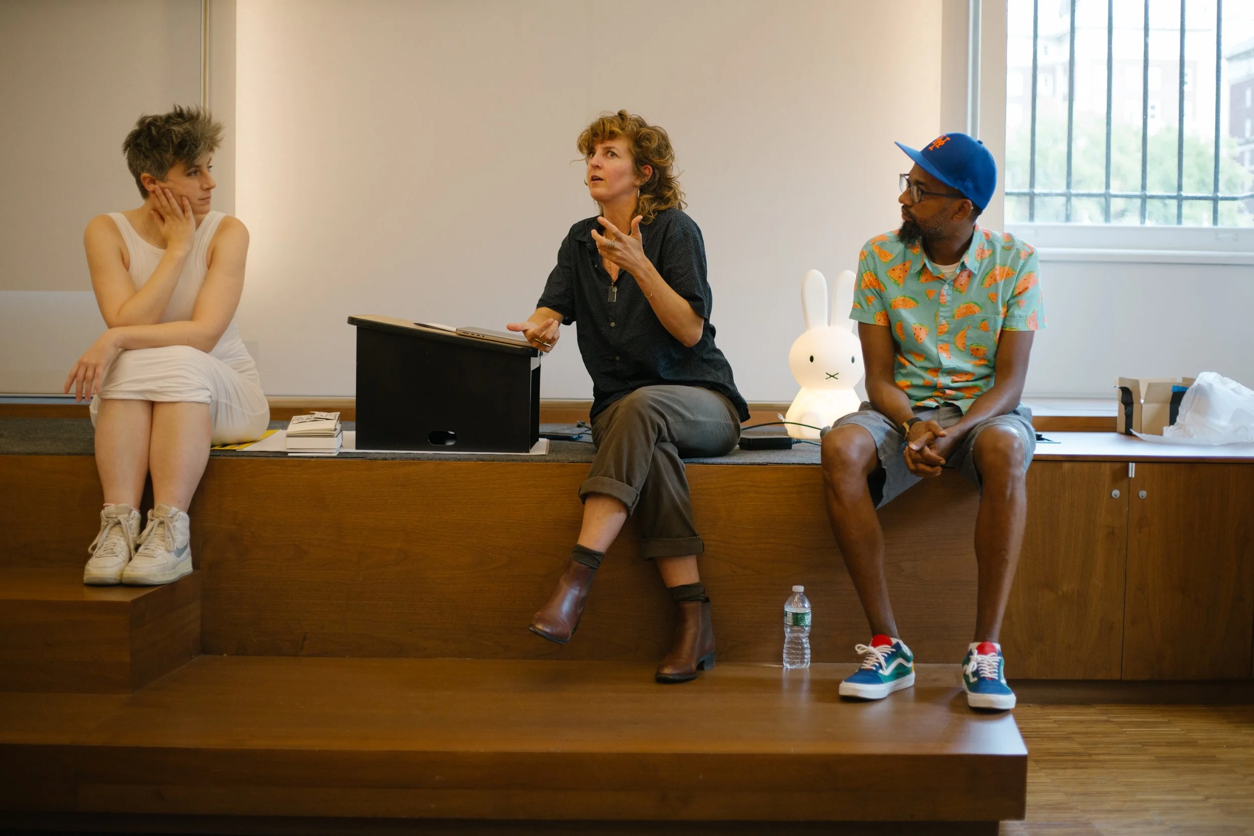  L to R: Annie Saunders, sister sylvester, Modesto “Flako” Jimenez. Photo by Irynka Hromotska. 