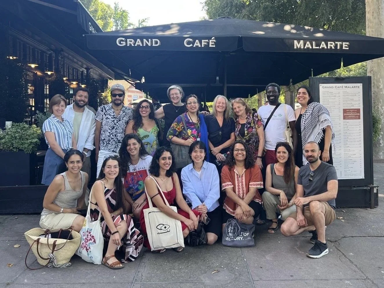  Grantees and members of the MF team gather at the Rencontres d’Arles photo festival. 