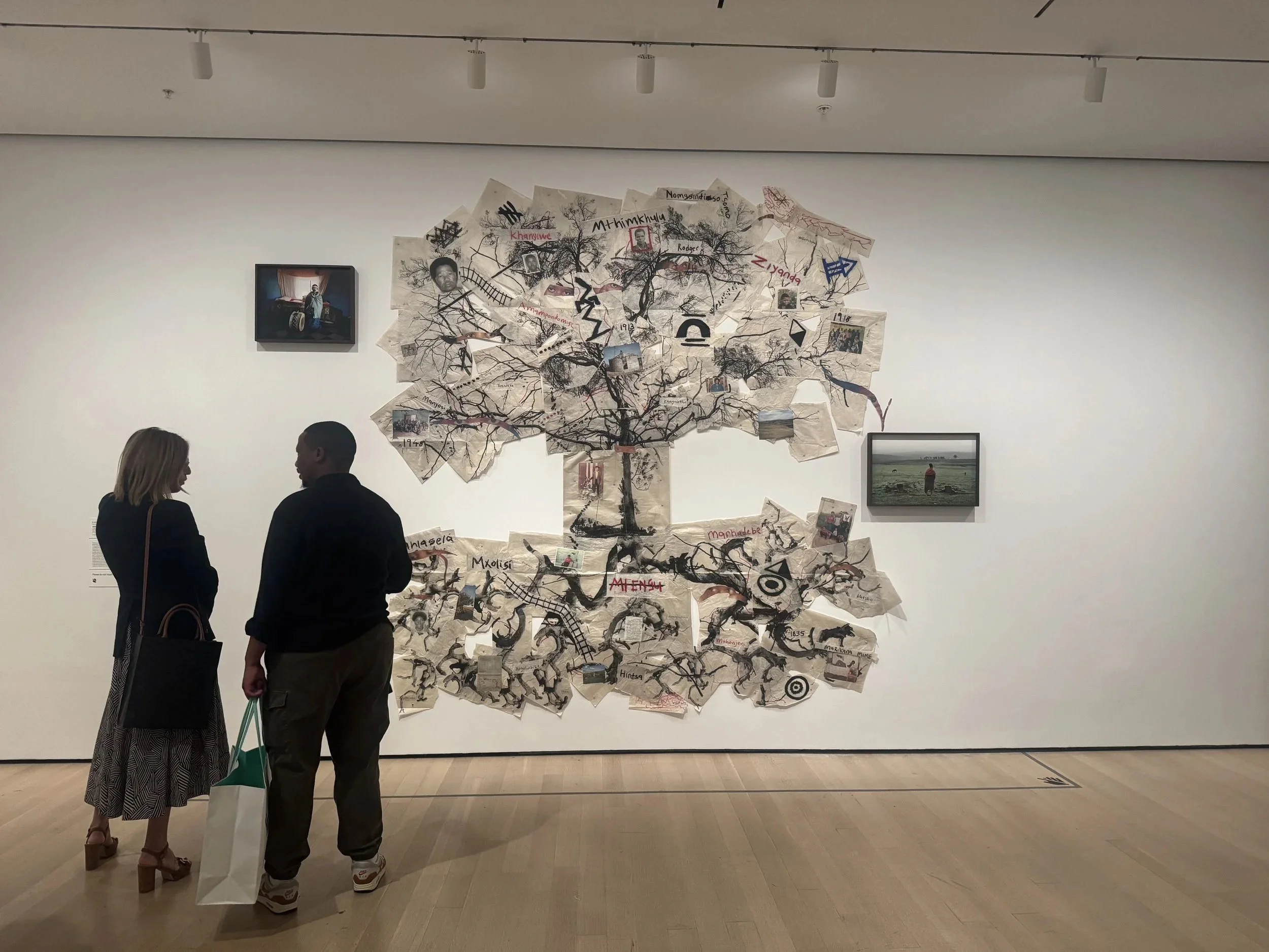  Lindokuhle Sobekwa infront of his work at the Museum of Modern Art. The show, titled “New Photography: Lines of Belonging” featured grantees Prasiit Sthapit, Lindokuhle Sobekwa, and Nepal Picture Library.&nbsp; 