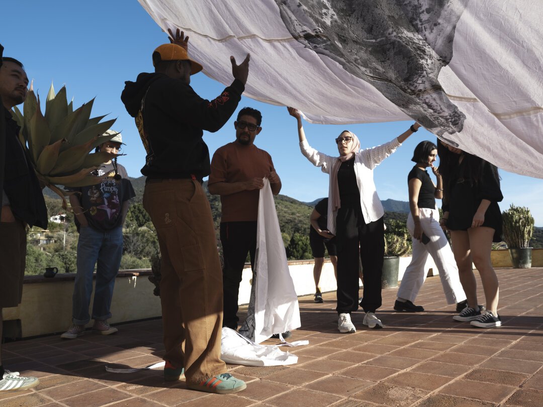  Ofoe Amegavie shares his plans for community engagement on the first day of the Heat workshop in Oaxaca. 