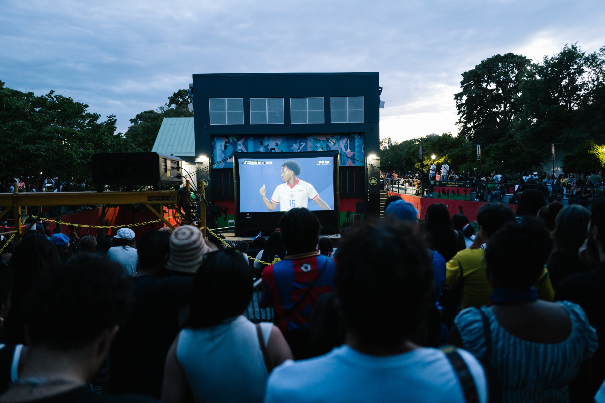  Fans at the Haiti vs. Brazil viewing party at Herbert Von King Park in Brooklyn which Haiti lost, ending their run. June 19, 2026. 
