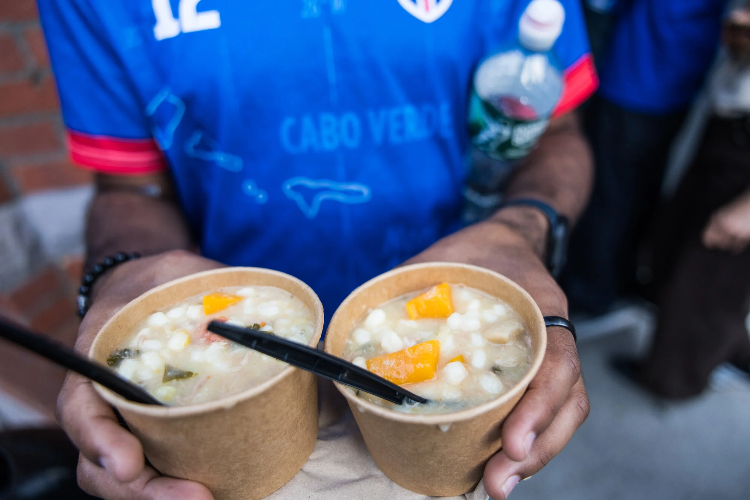  Maria Miranda's cachupa. A Cabo Verdean stew that includes beans, yuka, pork, hominy and greens. To most Cabo Verdeans, cachupa is the taste of home.  Bed-Stuy, Brooklyn, June 26, 2026. 