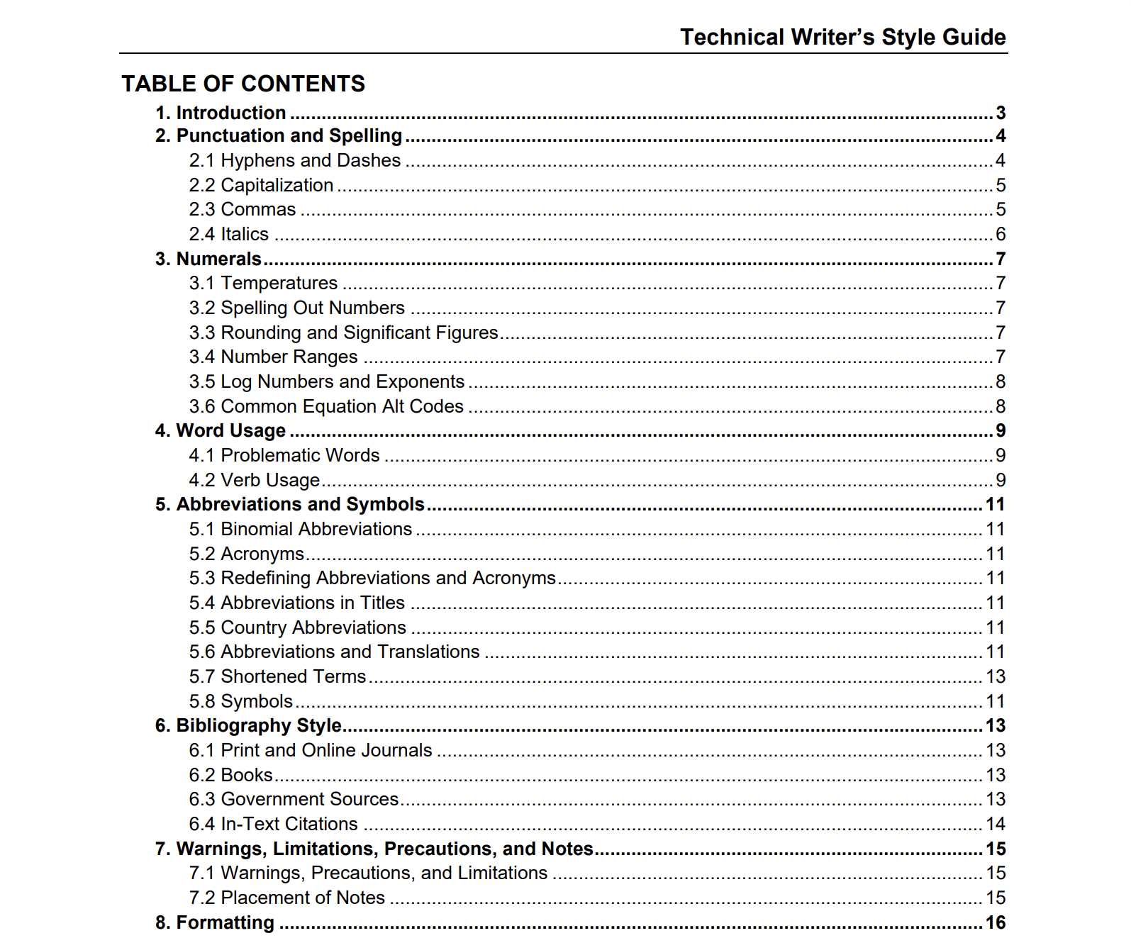 Style Guide for Technical Writers in Medical Device industry