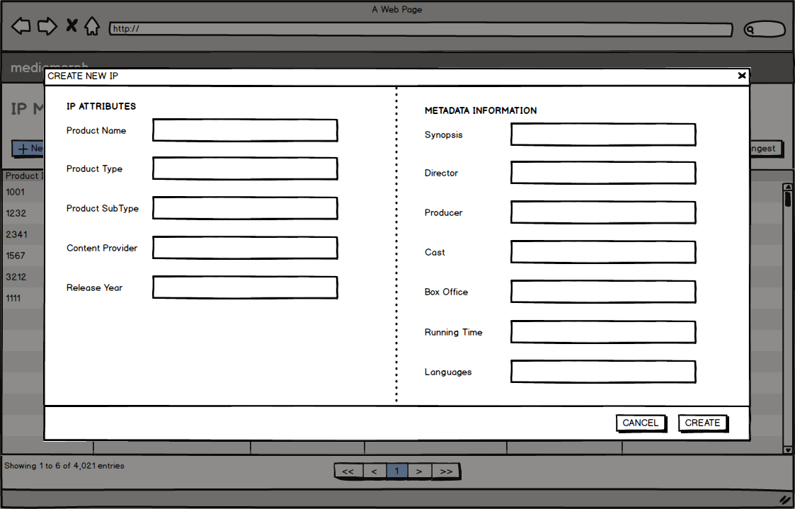 Studio Connect - Create form