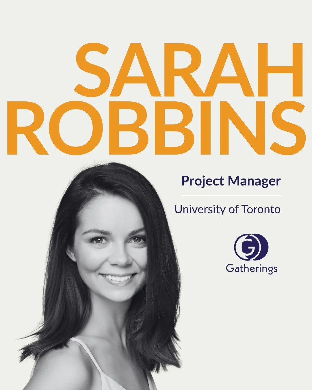 Meet the incredible Gatherings Project Manager, Sarah Robbins! 

Sarah Robbins is the Project Manager for the Gatherings Partnership. She holds a doctoral degree from the University of Toronto&rsquo;s Centre for Drama, Theatre and Performance Studies