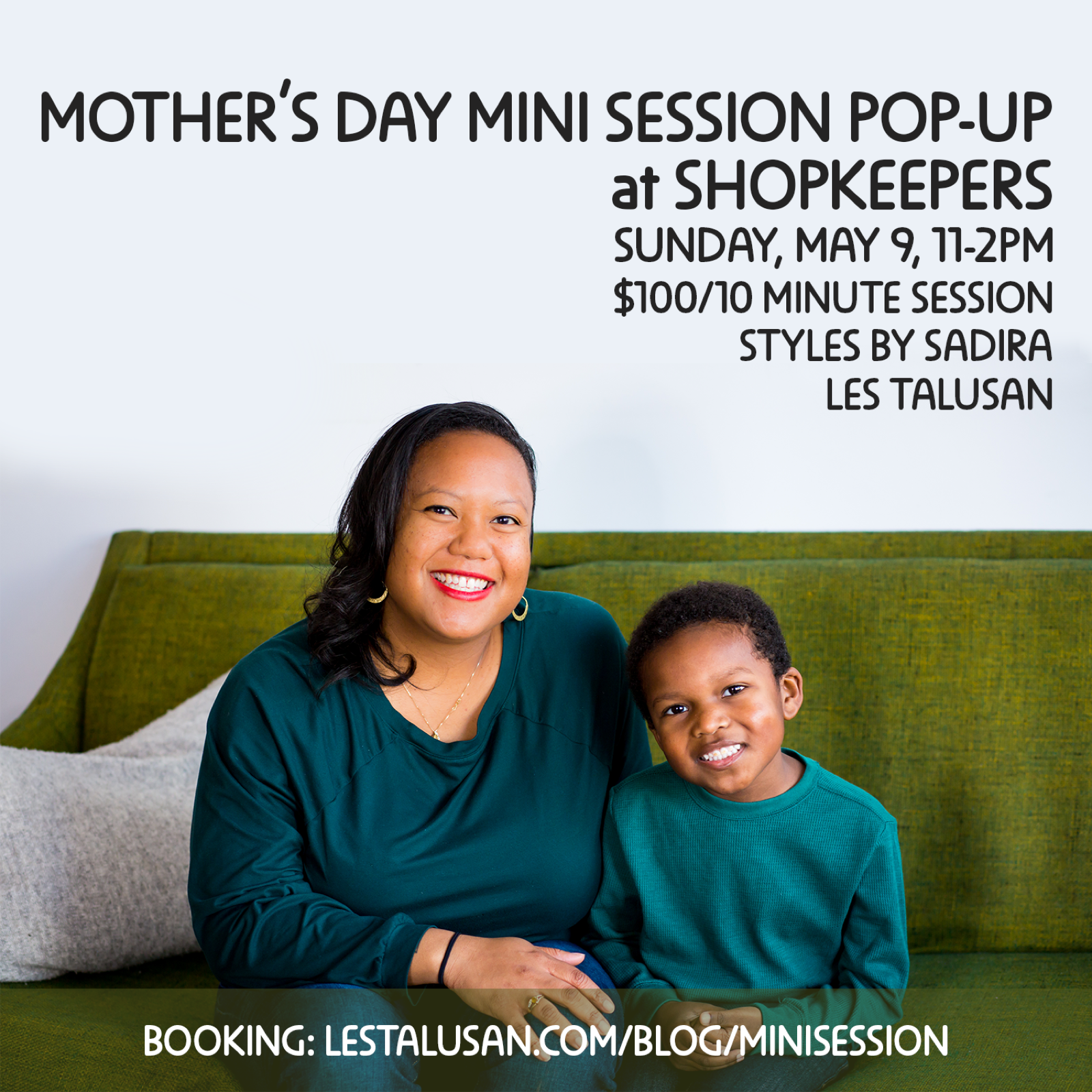 Mother's Day Mini Session Pop-Up at Shopkeepers