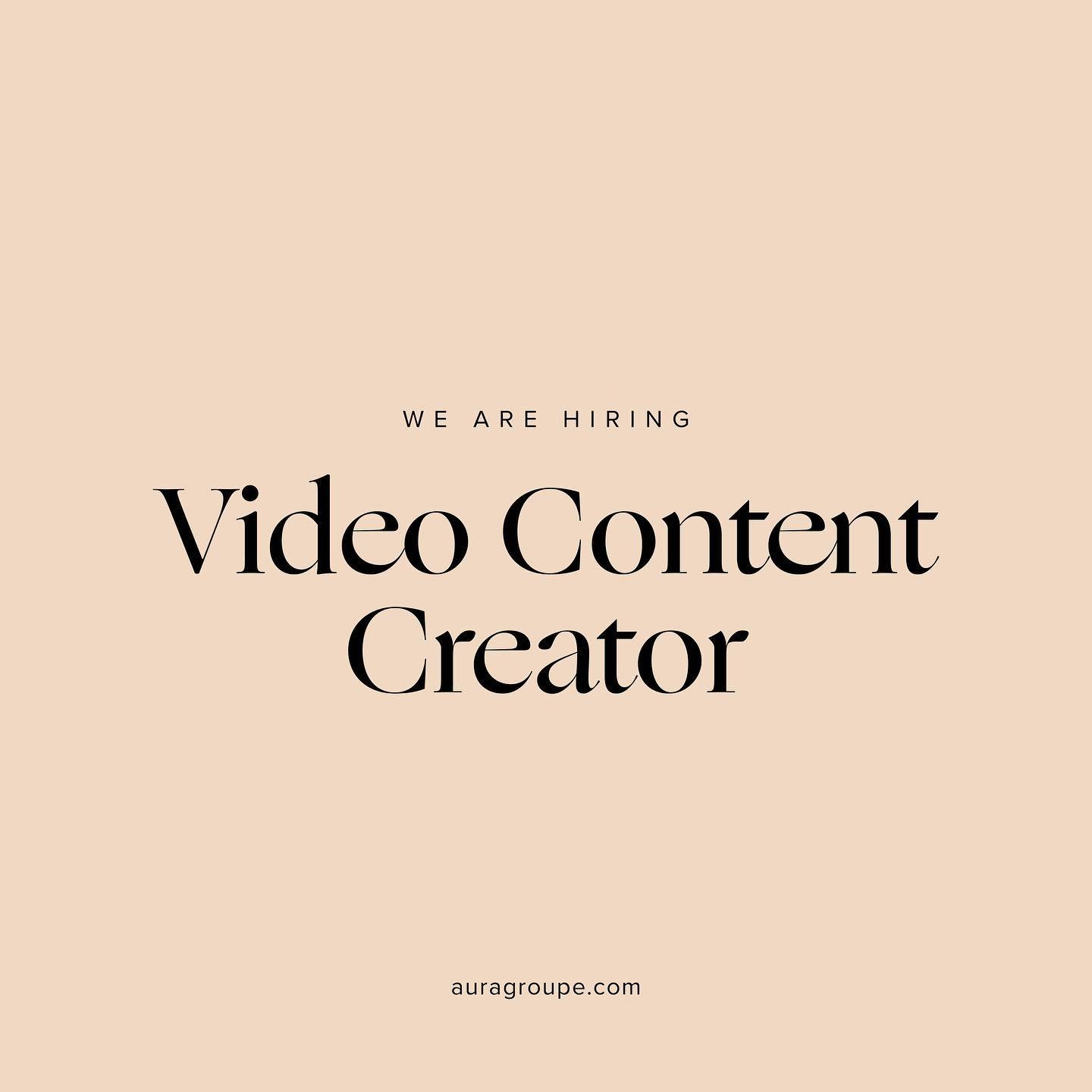 We&rsquo;re hiring a full-time video content creator! Please email apply@auragroupe.com with your portfolio. #AuraGroupe #MiamiJobs