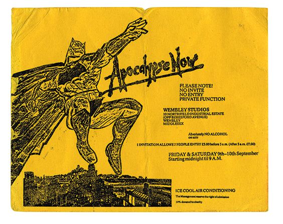 Apocalypse Now rave flyer