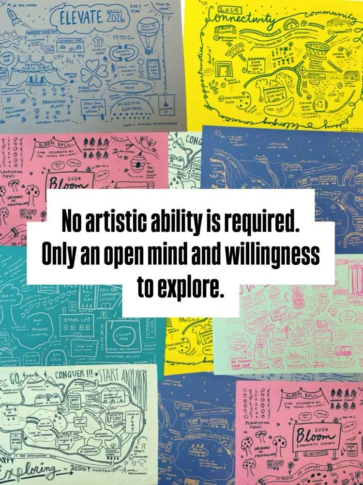 No artistic ability is required. Only an open mind and willingness to explore.