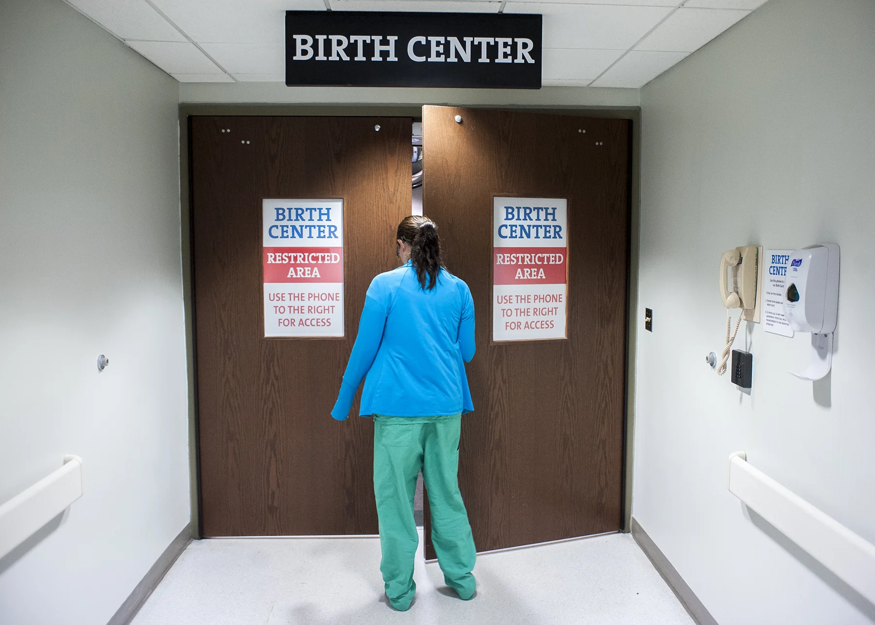  Dr. Sarah Gerlach enters the labor and delivery floor while on call. Residents are rotated to being on call every three days and must perform at their best ability at any given time of the night. 