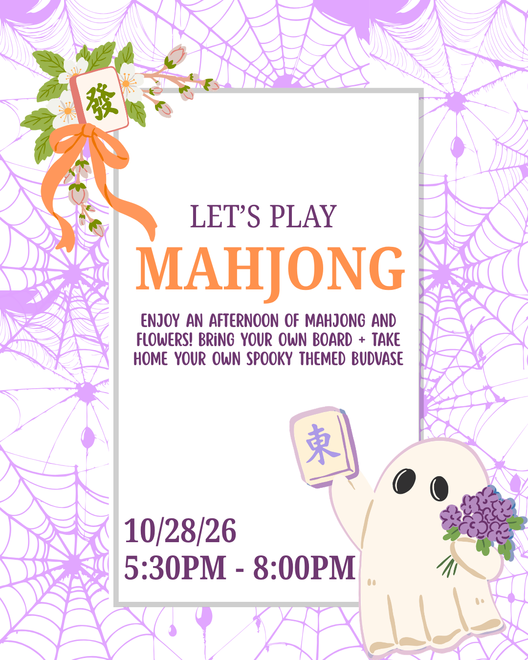 Spooky Mahj Night: Bird Bams, Blooms and Boos!