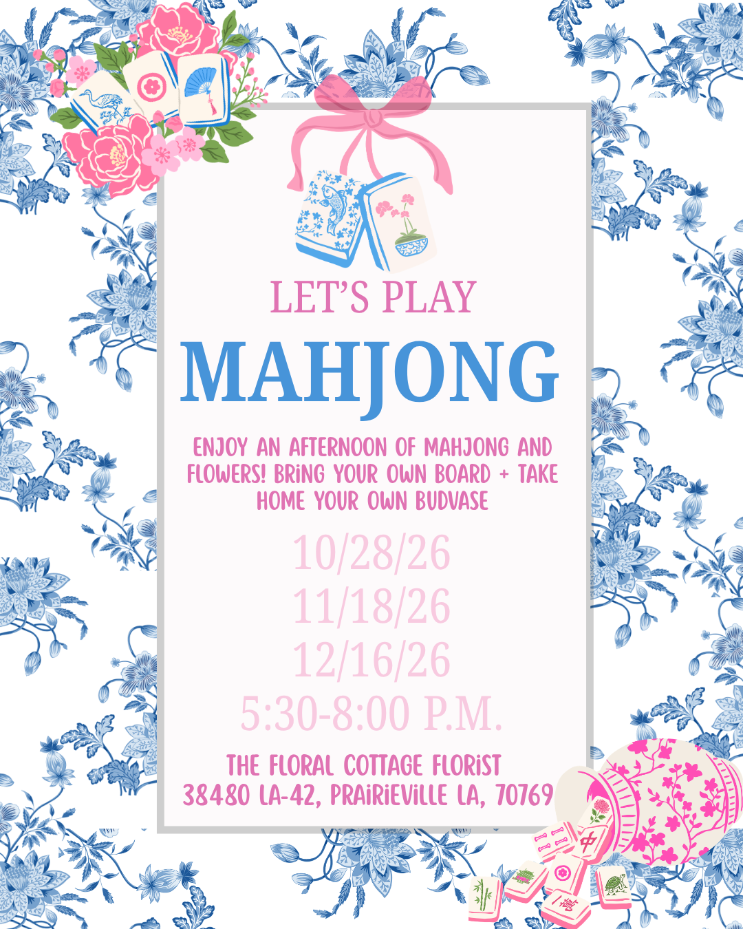 Mahj Night: Bird Bams &amp; Blooms