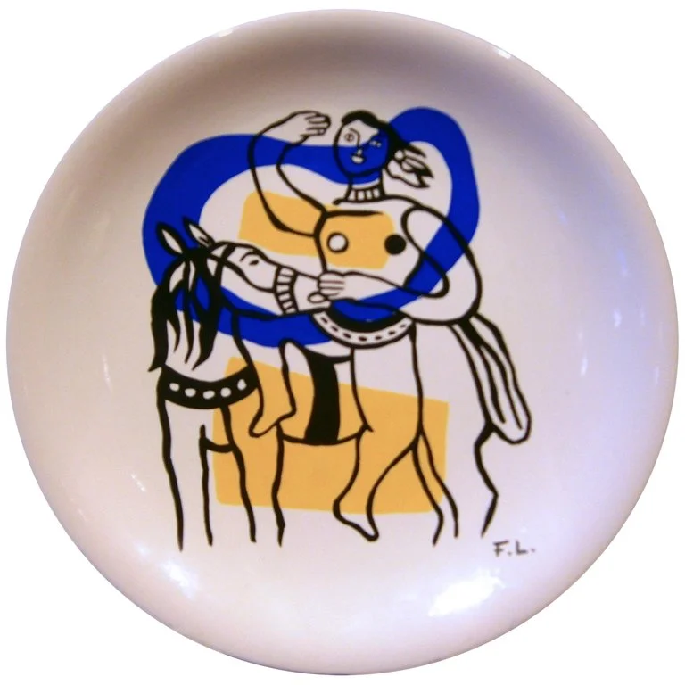 Ceramic Plate from Fernand Leger's Acrobats Series, circa 1950s