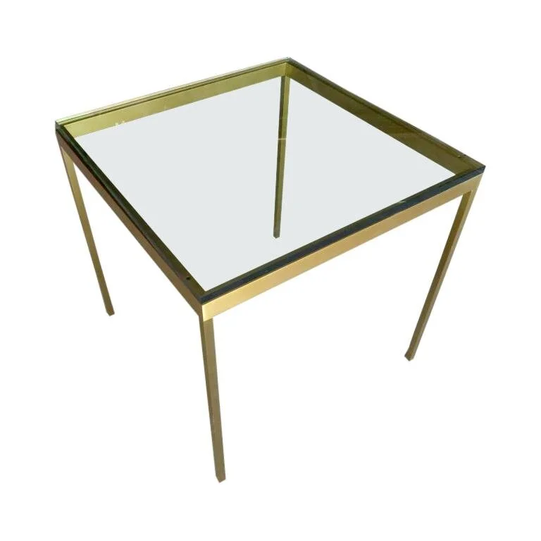 "Soma" Occasional Table in Bronze-Plated Steel Made by Brueton