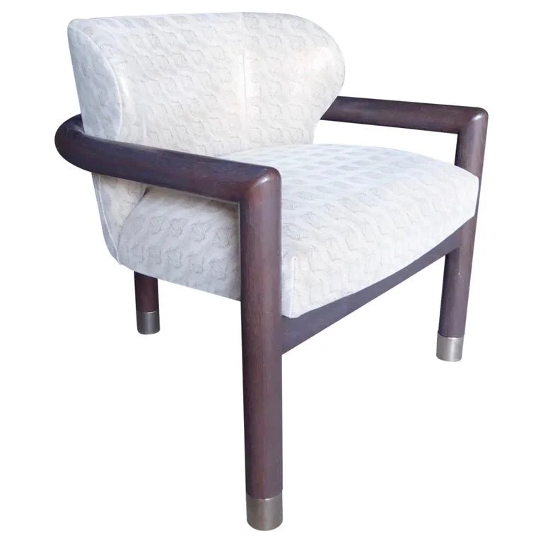 1970s Style Stained Oak Tripod Chair by Christopher Anthony Ltd.