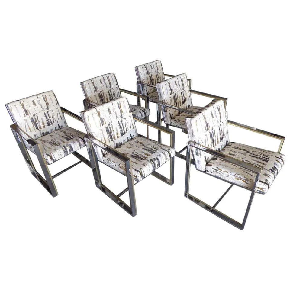 Six Dining Chairs Attributed to Romeo Rega, Italian, 1970s