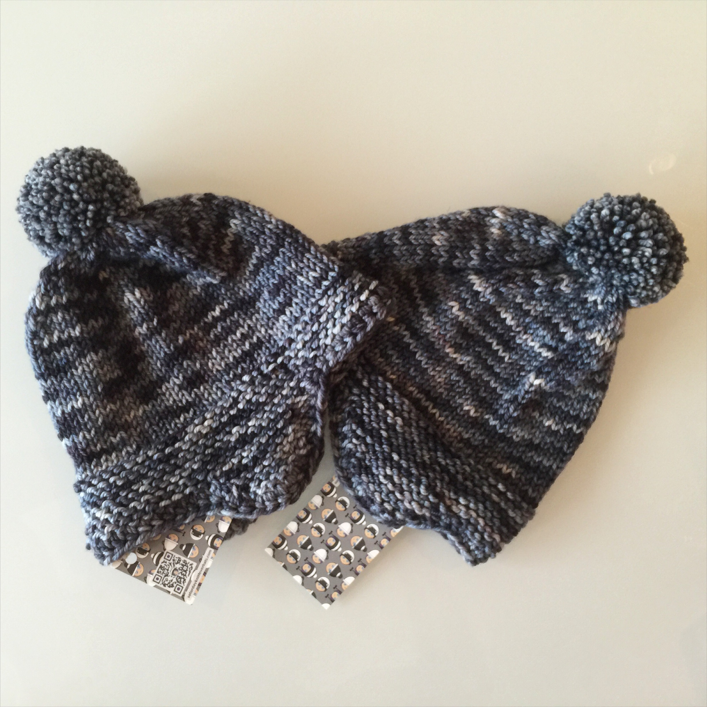 Denim Charles Hats with Pompom