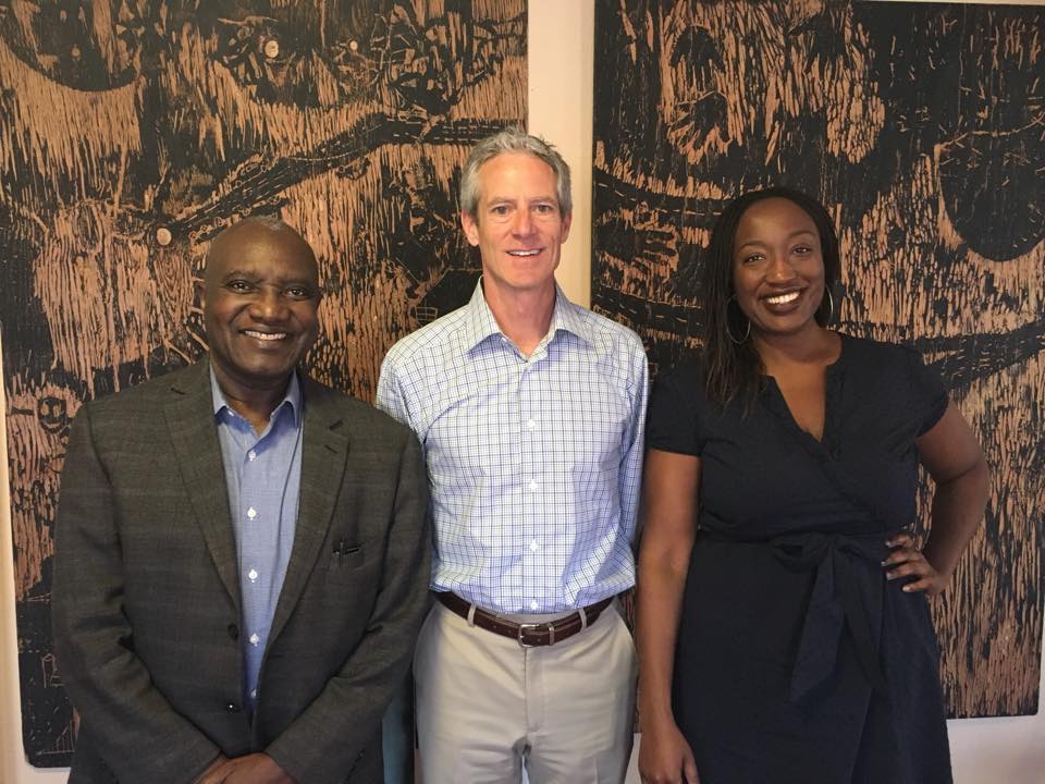 (L to R): Kokomon Clottey, Howard Flax, Amana Harris