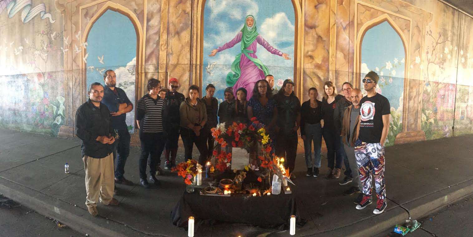 AHC Staff and community members at West Street Mural