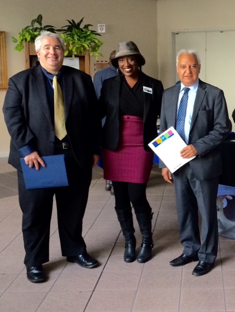 AHC Executive Director Amana Harris with the leaders of CALTRANS