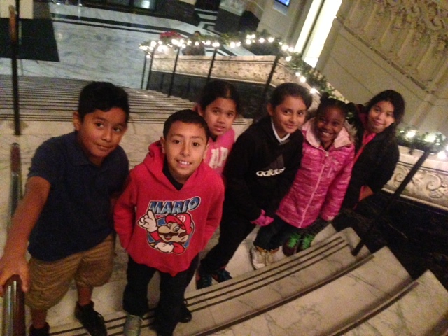The Hoover Leadership Group standing at the steps of Oakland's City Hall prior to presenting at the Public Art Advisory Committee for mural approval on December 5th, 2016 .