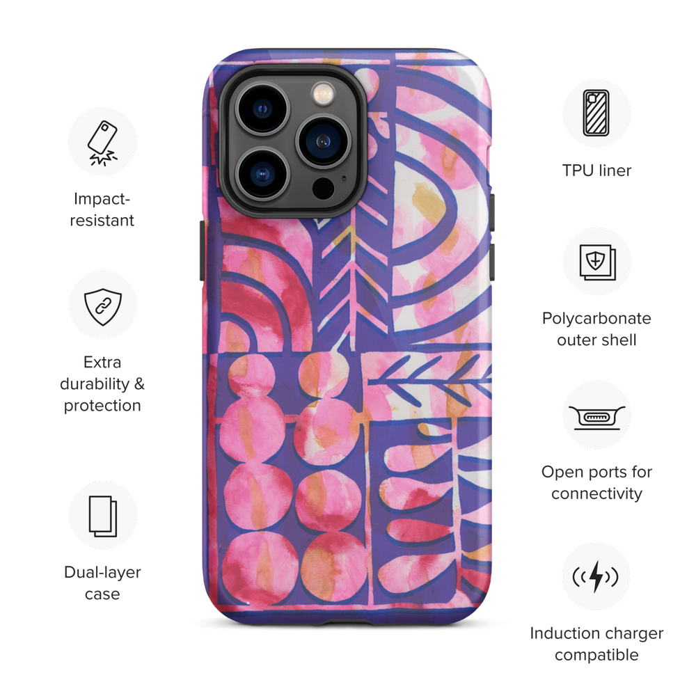 Multicolored logo transparent iPhone 14 Pro Max case