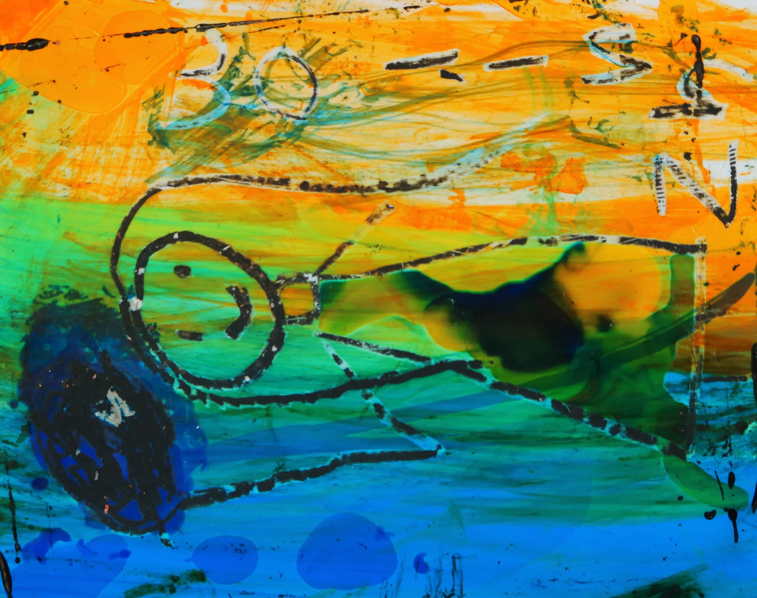   Punya Sidhu’s Class    Allendale Elementary | TK - 5th Grade    Special Education, General Education      Color in Motion  (2024)  Oil Pastel | Liquid Watercolor on Photo Paper    Students across all grade levels created oil pastel watercolor resis