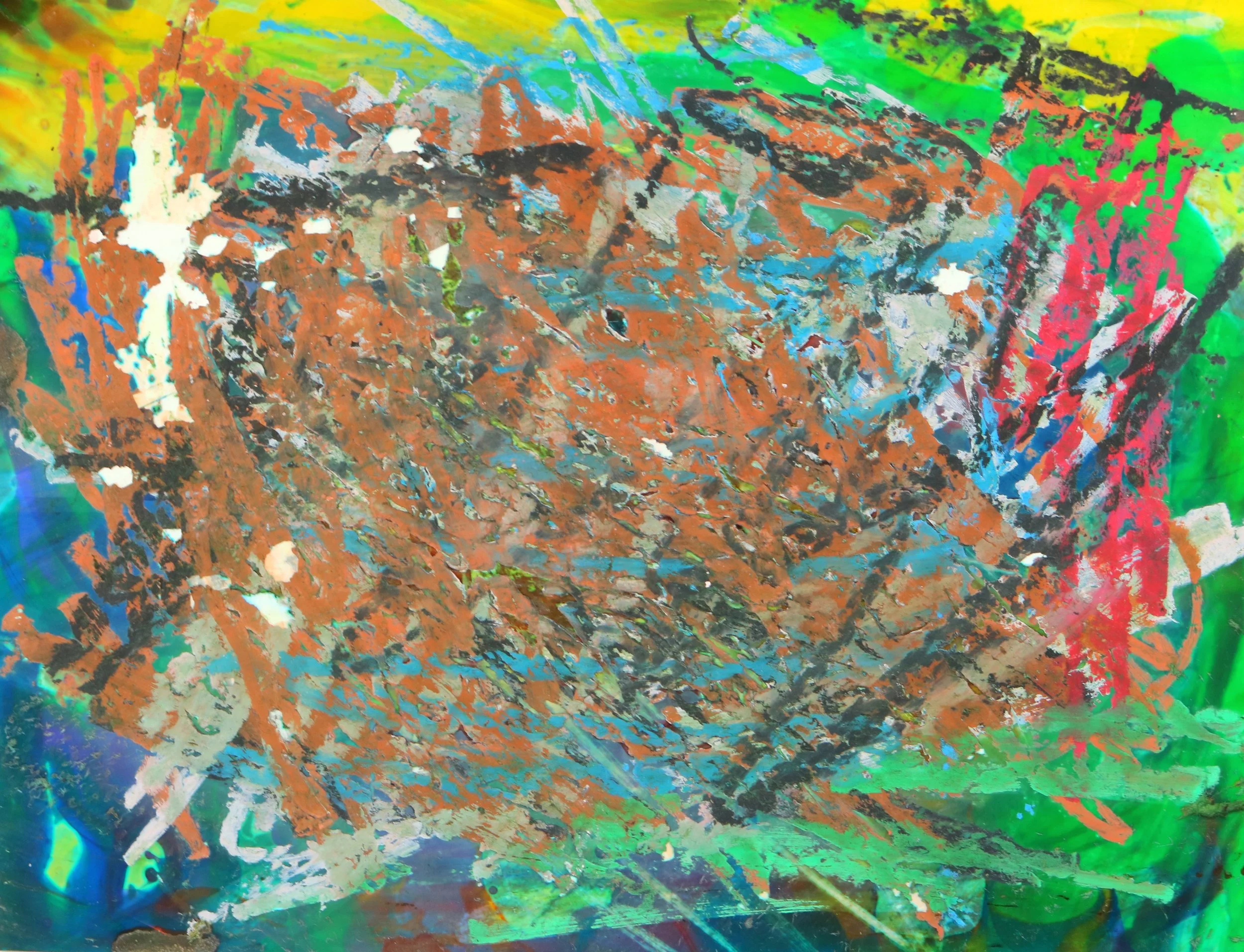   Punya Sidhu’s Class    Allendale Elementary | TK - 5th Grade    Special Education, General Education      Color in Motion  (2024)  Oil Pastel | Liquid Watercolor on Photo Paper    Students across all grade levels created oil pastel watercolor resis