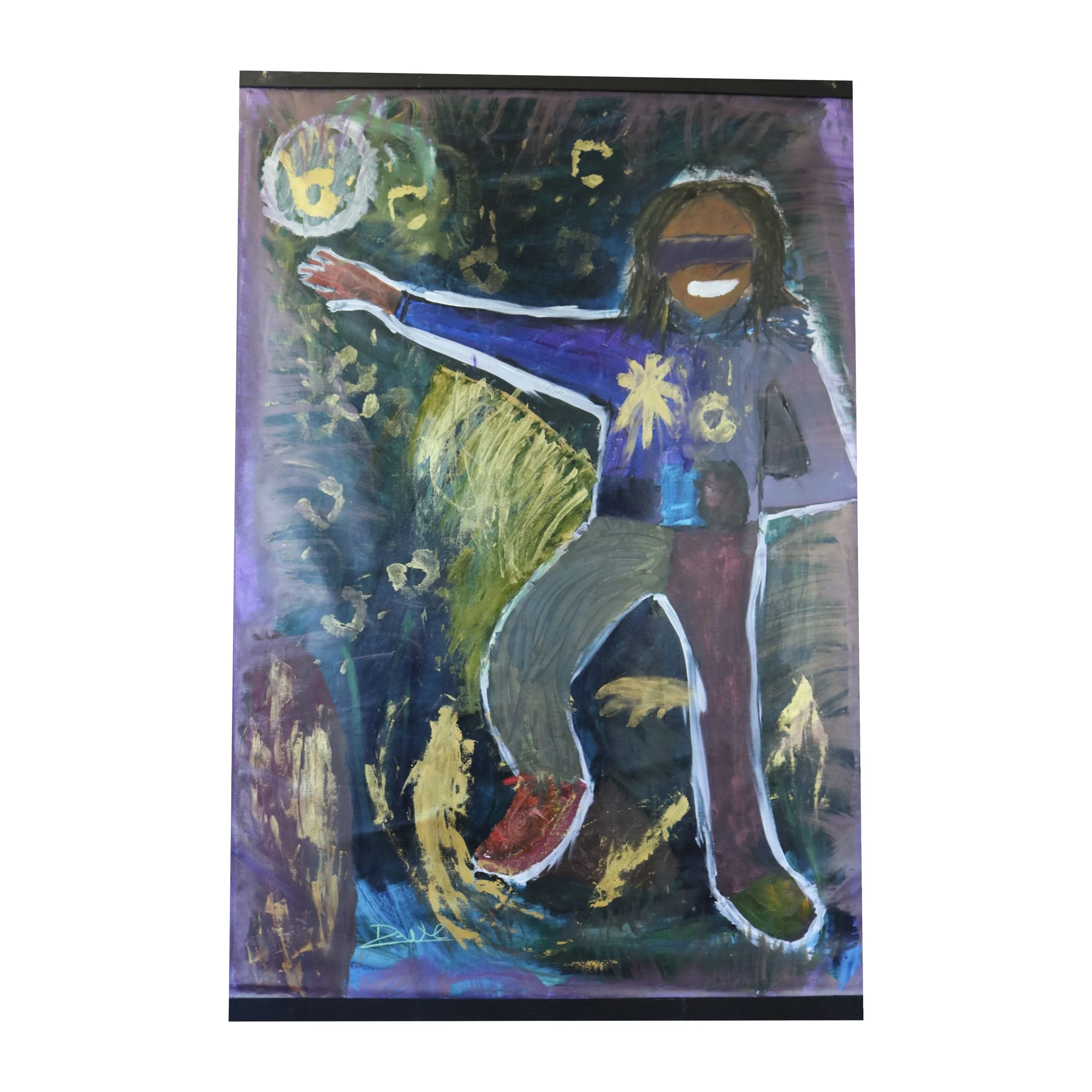   Danye W. D.   ArtEsteem’s Legacy Project | 9th Grade     The Dimensional Rift  (2026)  Acrylic | Gessoed Cotton Canvas   Hi, my name is Danye, and I am a freshman at McClymonds High School. This painting is part of a project called  Self as Super H