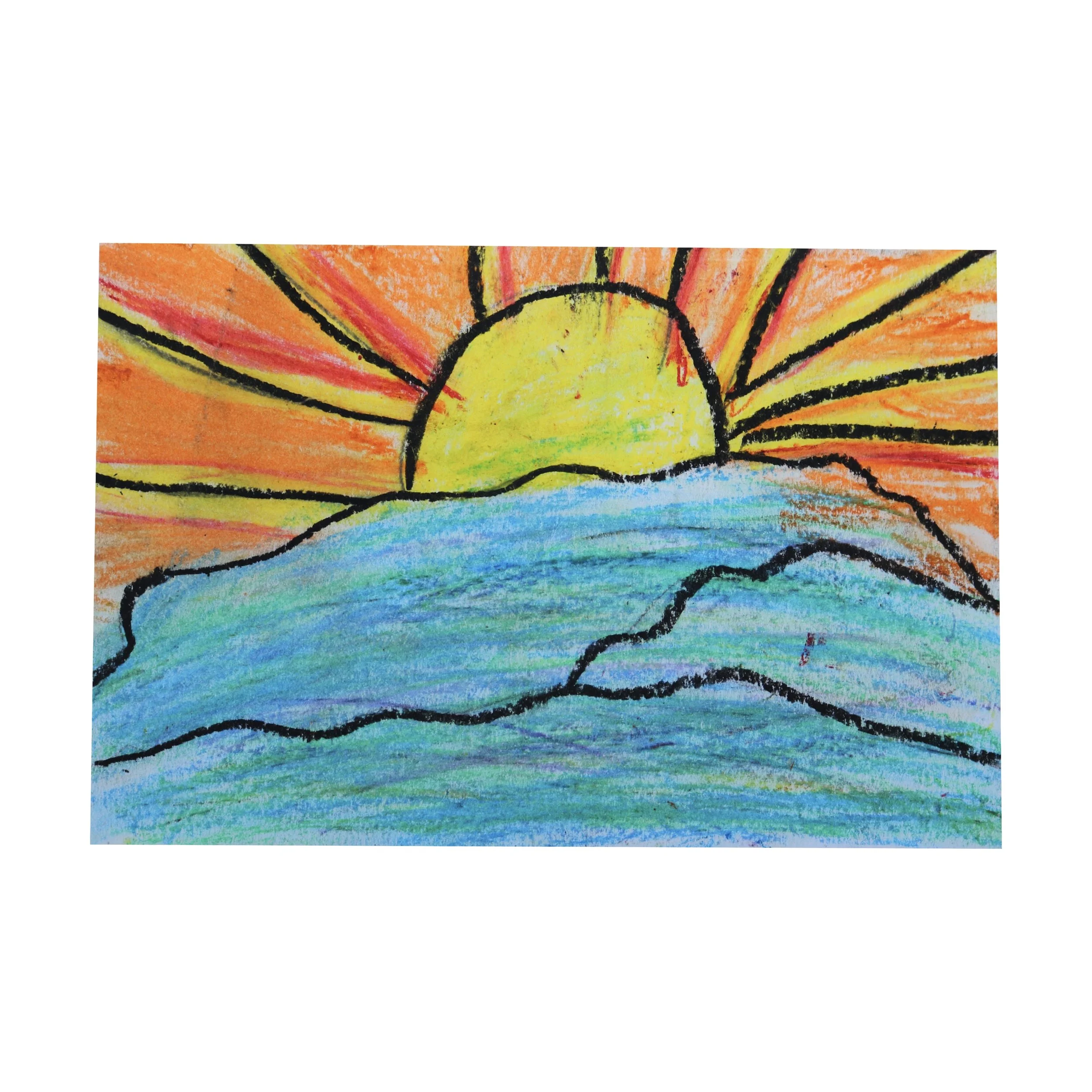   Emily M.    Community School for Creative Education&nbsp;| 1st Grade      Warm Suns, Cool Waters  (2026)&nbsp;  Oil Pastels | Watercolor Paper &nbsp;    Teaching Artist Cristina’s TK-2nd grade students at CSCE explored the beauty of our world throu