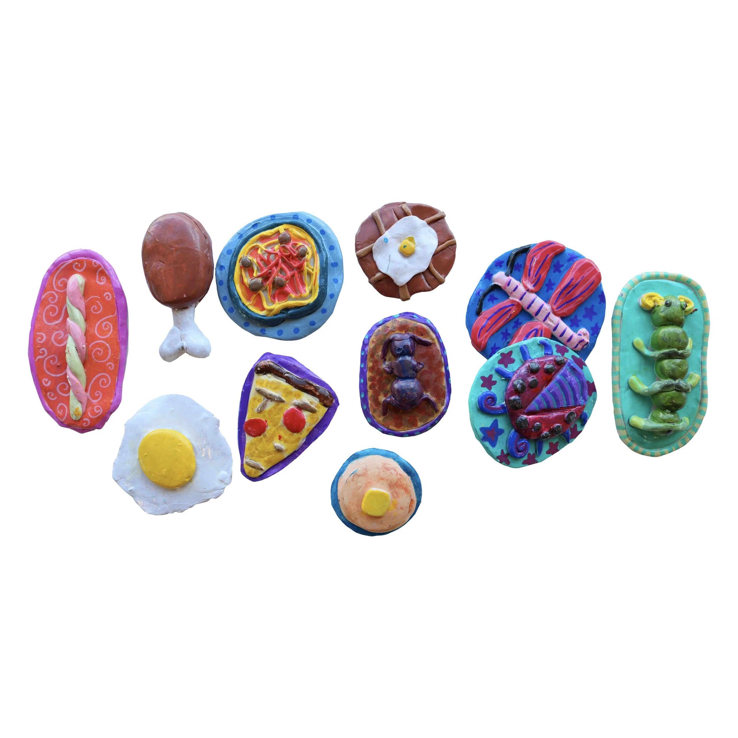   Nakiyah K.   West Oakland Middle School&nbsp;| 7th Grade     Bugs and Breakfast  (2026)  Sculpey Clay | Paint Markers | Magnets | Super Glue | Polyurethane Varnish&nbsp;&nbsp;    I first started by sketching out different bugs and breakfast foods I