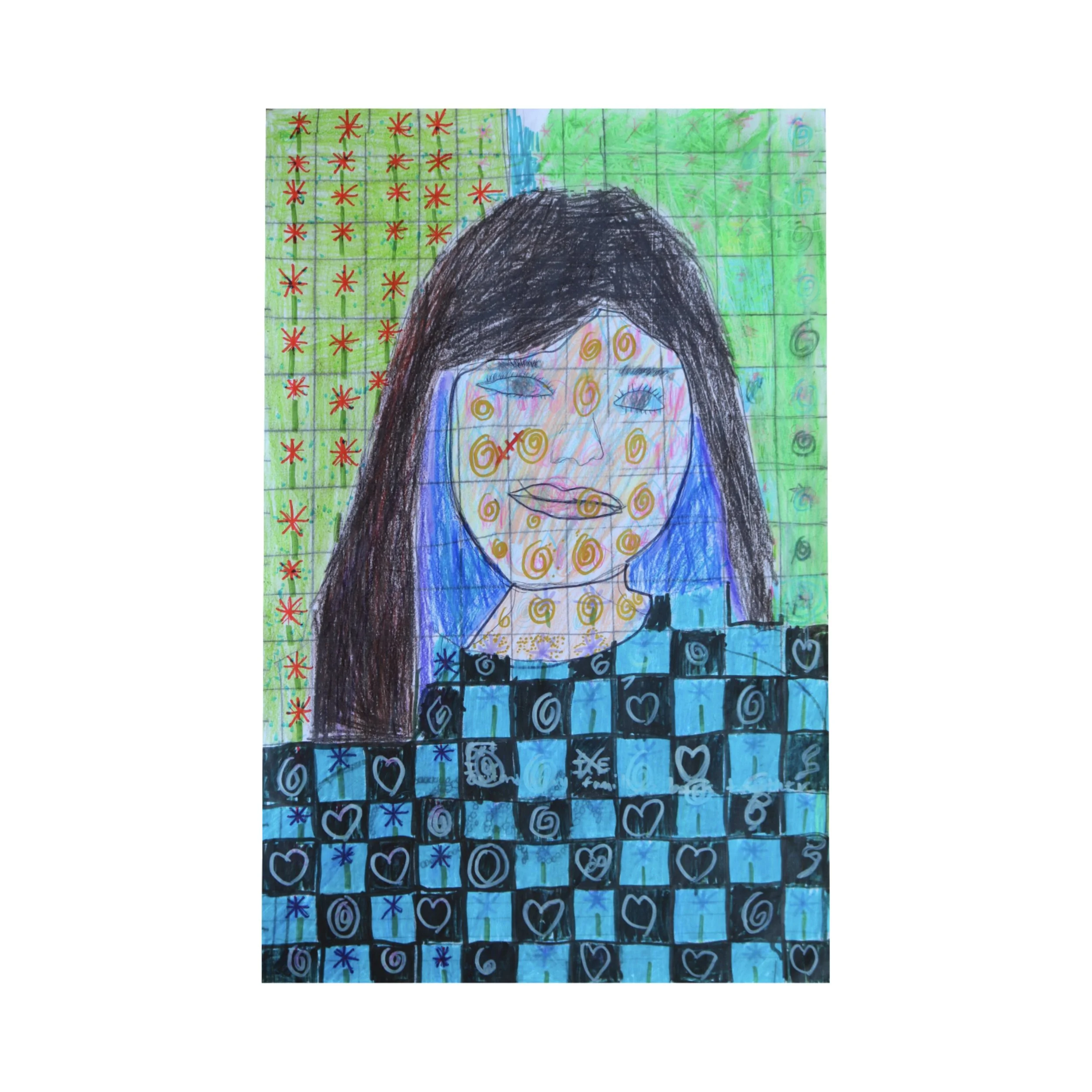   Hailey L. P.    EnCompass Elementary | 5th Grade      Calm  (2026)  Color Pencils | Watercolors | Pastels | Mixed Media Paper&nbsp;    My environment is an emotion. It’s safe. It’s strangers and neighbors, and people I see in my neighborhood that a