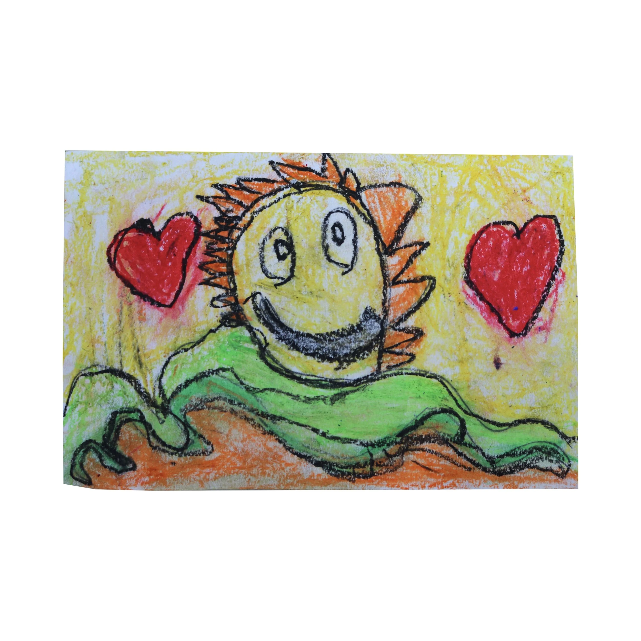   Jasiel V. E.    Community School for Creative Education&nbsp;| 1st Grade      Warm Suns, Cool Waters  (2026)&nbsp;  Oil Pastels | Watercolor Paper &nbsp;    Teaching Artist Cristina’s TK-2nd grade students at CSCE explored the beauty of our world t